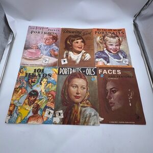 Vintage Walter T Foster Art Instruction Books Lot of 6 Portraits Oils Charcoal
